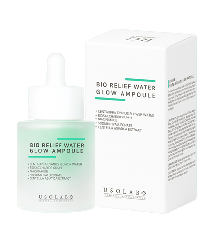 Заспокійлива, гідратуюча та протинабрякова сироватка USOLAB Bio Relief Water Glow Ampoule  35866 фото